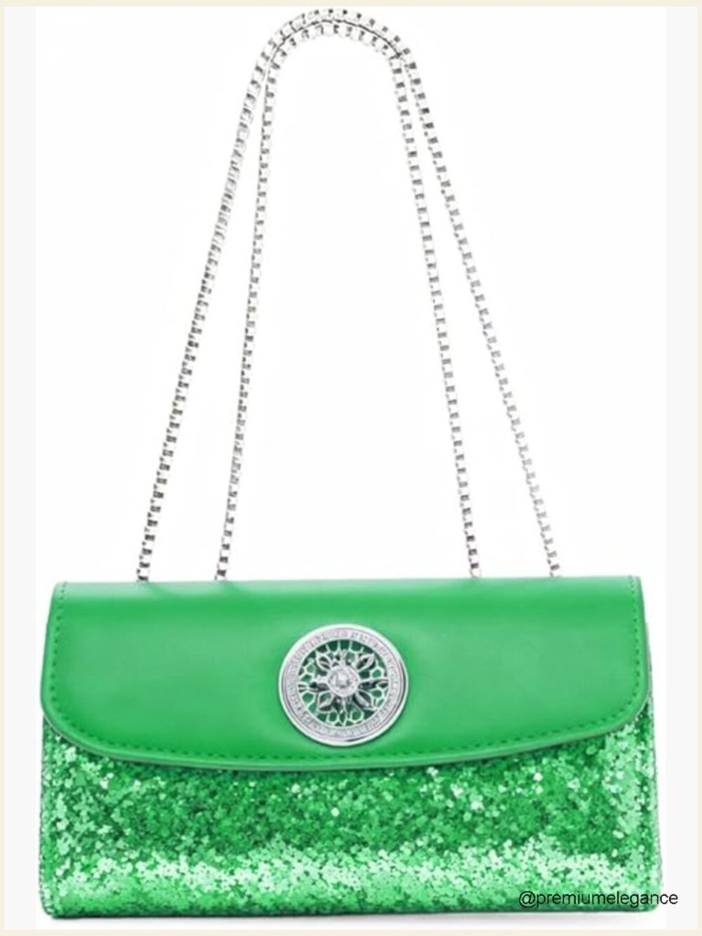 Trendy Small Flap Leather Crossbody Bag with Chain Strap